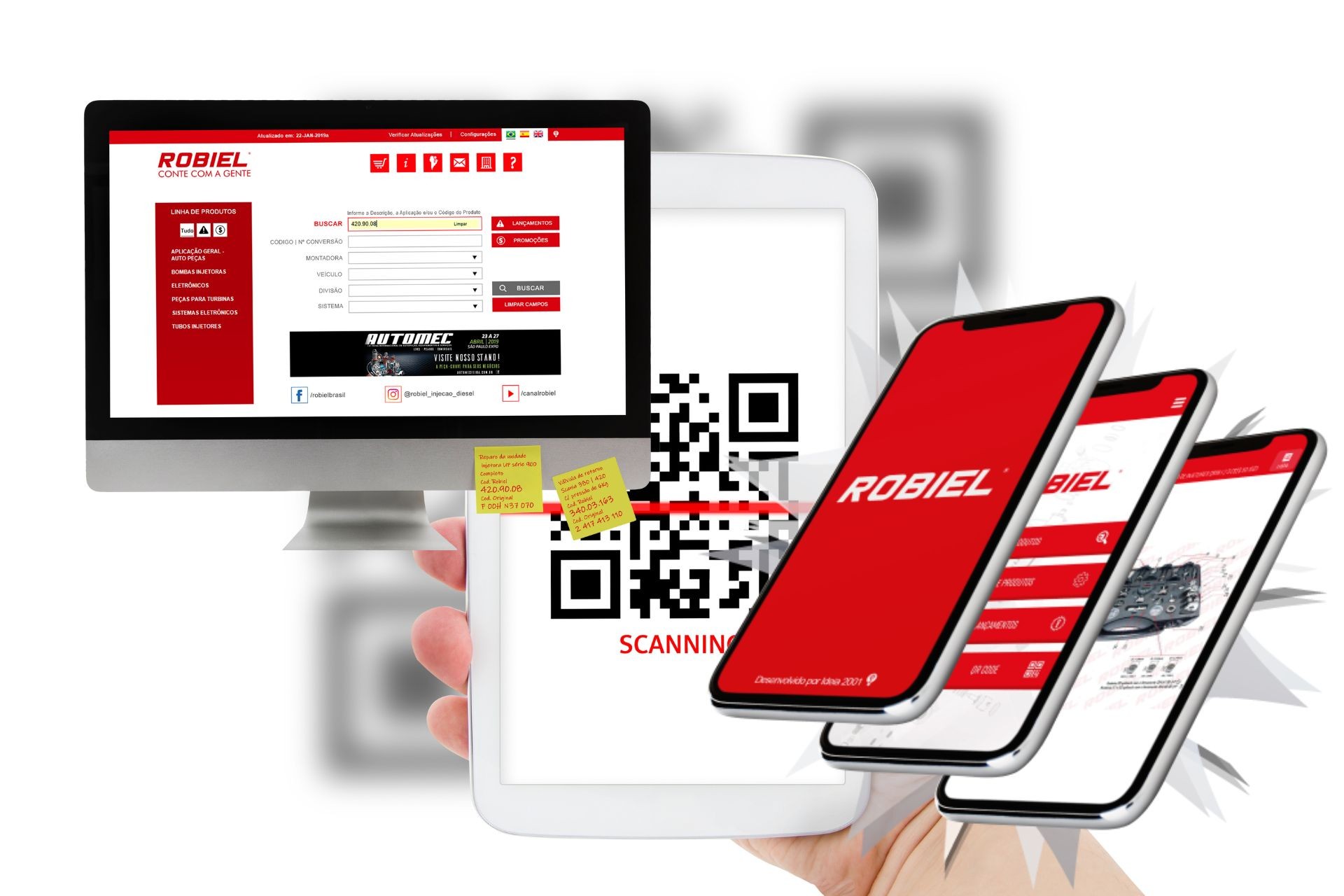 Novas Ferramentas Digitais da Robiel para Oficinas: QR Codes, Catálogos e Apps