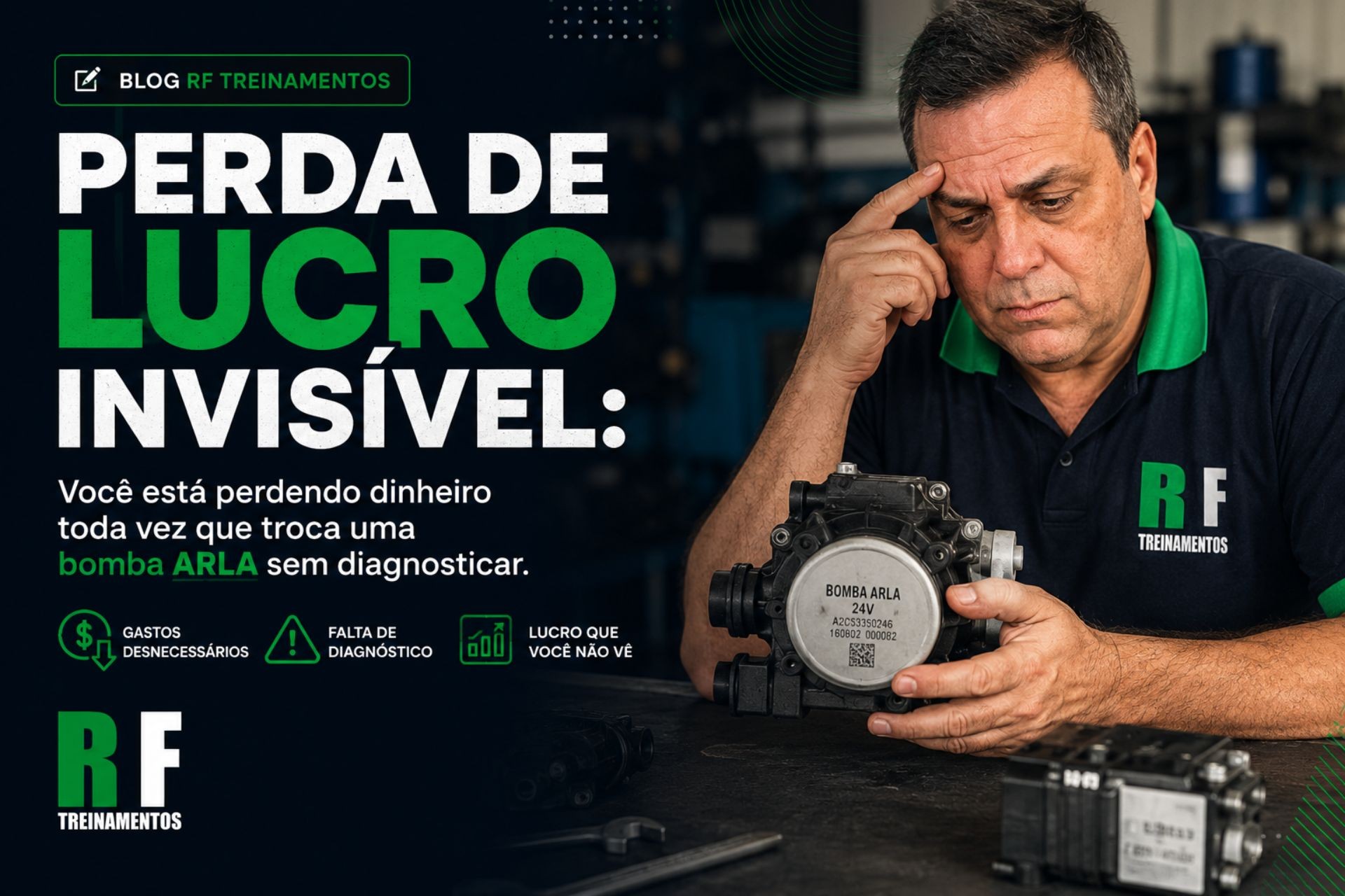 Perda de lucro invisível: você está perdendo dinheiro toda vez que troca uma bomba ARLA sem diagnosticar